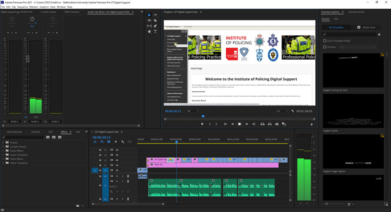 Screenshot of Adobe Premiere Pro