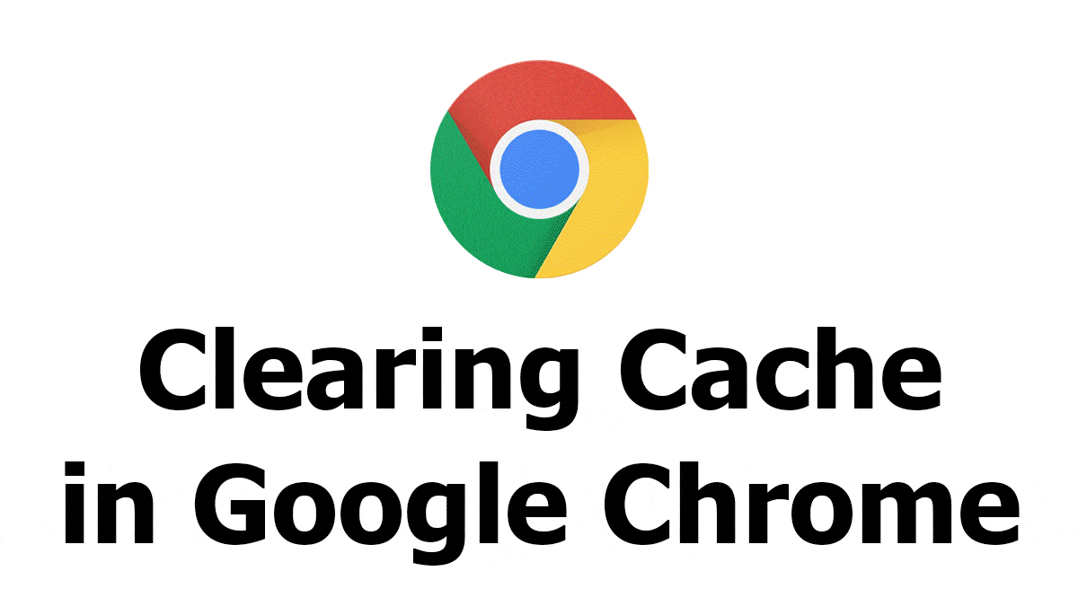 Animation showing how to clear cache in Google Chrome